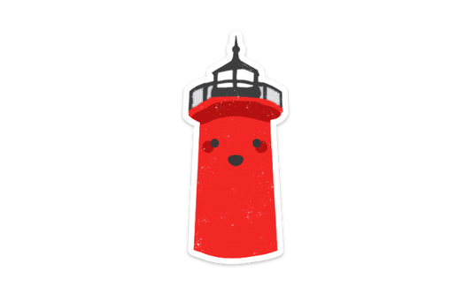 Little Red Lighthouse Clear Sticker (Copy)